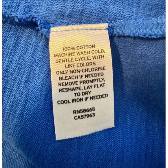 Caslon Blue Marmara Size XS Pocket Tee Shirt NWT Knot Hem Short Sleeve $30 - Picture 3 of 7